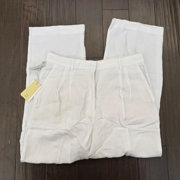 NWT Wilfred Free The Effortless Pant™ Linen White Size 14